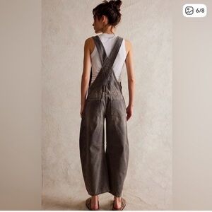 We the Free Good Luck Barrel Leg Overalls